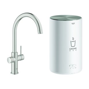 Grohe Kokendwaterkraan Red Duo Supersteel En M-size Boiler