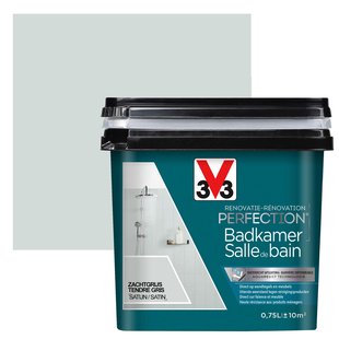 V33 Badkamerverf Renovatie Perfection Zachtgrijs Zijdeglans 750ml