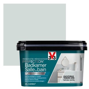 V33 Badkamerverf Renovatie Perfection Zachtgrijs Zijdeglans 2l