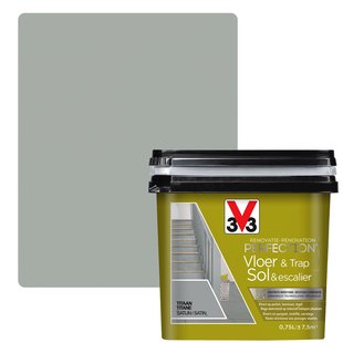 V33 Verf Vloer En Trap Renovation Perfection Titaan Zijdeglans 750ml