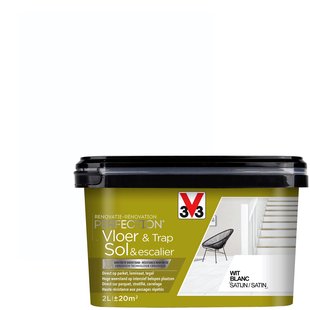 V33 Vloer- En Trapverf Renovatie Perfection Wit Zijdeglans 2l