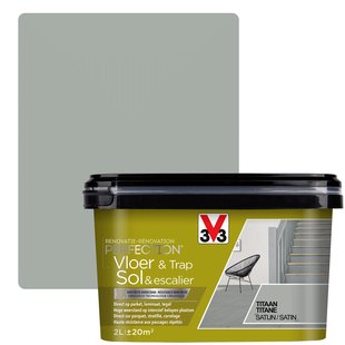 V33 Vloer- En Trapverf Renovatie Perfection Titaan Zijdeglans 2l