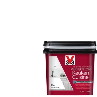 V33 Keukenverf Renovatie Perfection Wit Zijdeglans 750ml