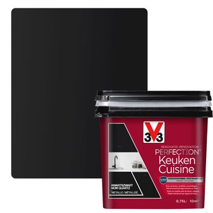V33 Keukenverf Renovatie Perfection Kwartszwart Metallic 750ml