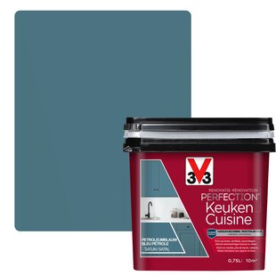 V33 Keukenverf Renovatie Perfection Petroleumblauw Zijdeglans 750ml