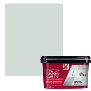 V33 Keukenverf Renovatie Perfection Zacht Grijs Zijdeglans 2l