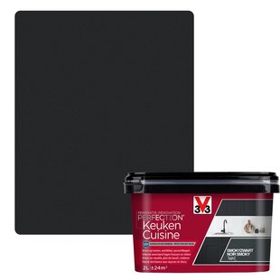 V33 Keukenverf Renovatie Perfection Mat Smokyzwart 2l