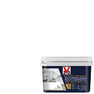 V33 Renovatie Multi-oppervlakken Verf - Zijdeglans - Wit - 500ml