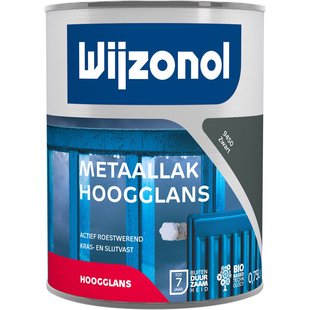 Wijzonol Metaallak Hoogglans 9450 Zwart 750ml