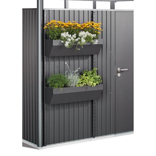 Biohort Bloembak Met Bevestigingsmateriaal Floraboard Donkergrijs Metallic 82x25x188cm 2st