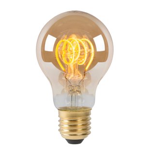 Lucide Ledfilamentlamp Peertje A60 - Amber - D6cm - Dimbaar - Warm Wit - E27 - 4,9w