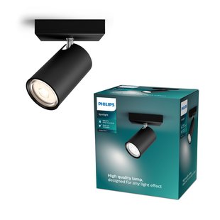 Philips Spot Kosipo Zwart Gu10