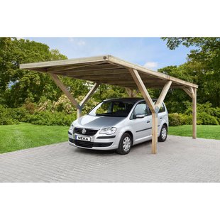 Weka Carport-enkel 612 Zonder Dak 360x606cm