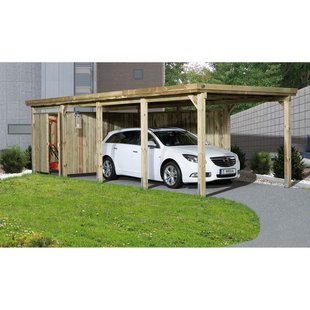 Weka Carport 617 Gr. 3 Zonder Dak 294x784cm