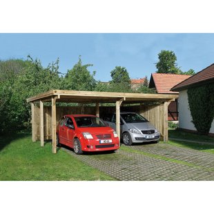Weka Carport 618 Gr.1 Onbehandeld Zonder Dak 398x576cm