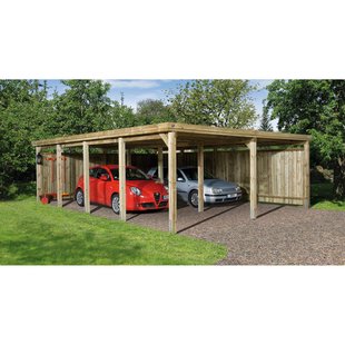 Weka Carport 618 Gr.3 Onbehandeld Zonder Dak 576x784cm