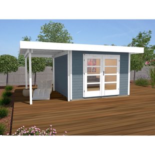 Weka Tuinhuis Met Overkapping 126+ Type A Gr2 Grijs 300x500cm