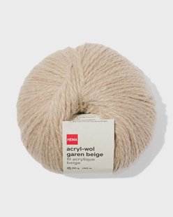 HEMA Acryl-wol garen 100g 165m beige