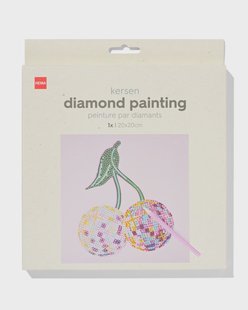 HEMA Diamond painting 20x20cm kersen