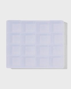 HEMA Opbergdoosje 18-vaks 21.1x17.5x2.2cm transparant