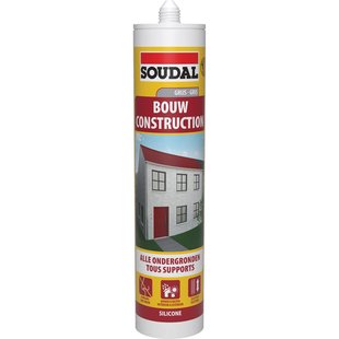 Soudal Neutrale Bouwsilicone Grijs 290ml