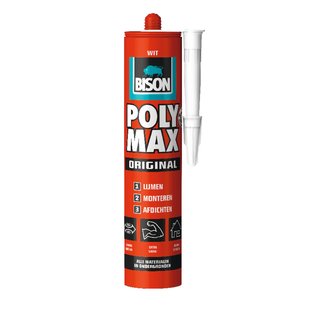 Bison Montagelijm Poly Max Original Wit 425g