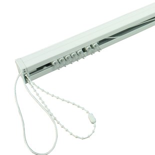 Madeco Rail Voor Verticale Lamellen 89mm Opening Zijkant Wit 240cm