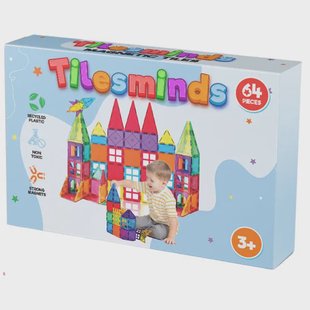 Tilesminds Magnetic Tiles 64 Stuks - Magnetische Tegels