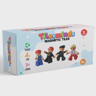 Tilesminds Magnetic Tiles 4 poppetjes set - Magnetische Tegels