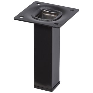 Duraline Meubelpoot Vierkant Staal 2,5x2,5x10cm Zwart