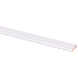 Plakplint - Mdf - Wit - Zelfklevend - 240cm - 26x4mm