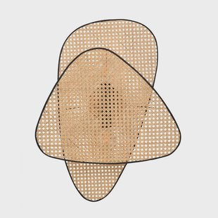 wandlamp Screen, 77 cm hoog, naturel, rotan MARKET SET - Woonkamer - Designer - Hout
