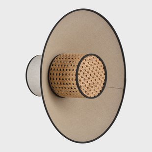 Singapour wandlamp, nude MARKET SET - Woonkamer - Designer - Stof - Rond