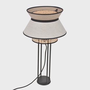 Singapour DBL tafellamp, nude MARKET SET - Woonkamer - Designer - Stof - Met lampenkap