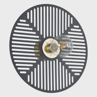 Waterlelie wandlamp zwart Waterlily MARKET SET - Woonkamer - Designer - Metaal - Rond