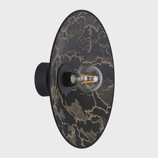 Gatsby wandlamp kumo zwart Ø 40 cm MARKET SET - Woonkamer - Designer - Stof - Rond