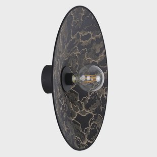 Gatsby wandlamp kumo zwart Ø 50 cm MARKET SET - Woonkamer - Designer - Stof - Rond