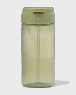 HEMA Schoolbeker met rietje 300ml groen (groen)