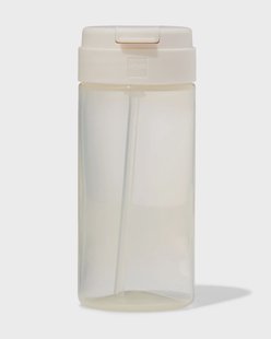 HEMA Schoolbeker met rietje 300ml beige (beige)