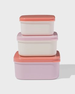 HEMA Snackboxen terra - 3 stuks (roze)