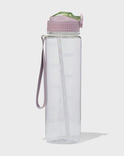 HEMA Sportfles met rietje 1L roze-groen (donkerroze)