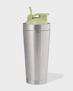 HEMA Shakebeker 750ml rvs metallic-groen (grijs metallic)
