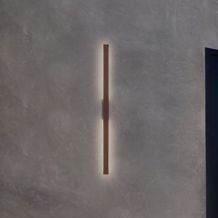 Nova Luce Doul - buiten wandverlichting - 5,3 x 121 x 6 cm - 20W LED incl. - IP65 - corten