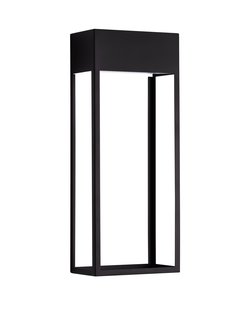 Nova Luce Moby - buiten wandverlichting - 16 x 40 x 9 cm - 20W LED incl. - IP65 - zandzwart