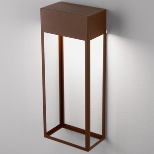 Nova Luce Moby - buiten wandverlichting - 16 x 40 x 9 cm - 20W LED incl. - IP65 - corten