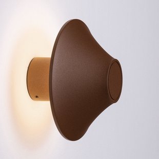 Nova Luce Alux - buiten wandverlichting - Ø 16 x 11,5 cm - 11W LED incl. - IP54 - corten