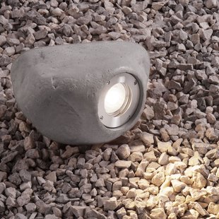 Nova Luce Petra - tuinpaal - 20 x 12 x 14 cm - IP65 - grijs