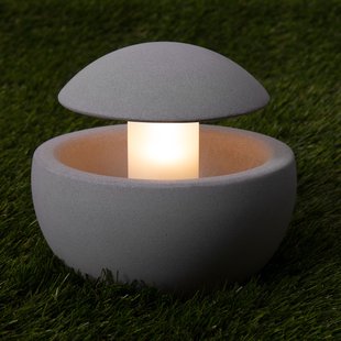 Nova Luce Minor - tuinpaal op piek - Ø 15 x 13,5 cm - IP65 - grijs