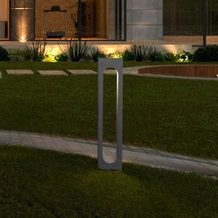 Nova Luce Stage - tuinpaal - 15 x 35 x 15 cm - 6W LED incl. - IP65 - grijs