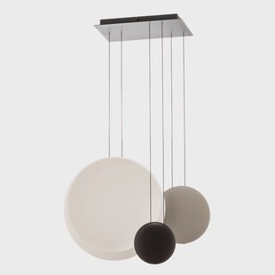 Cosmos LED hanglamp, lichtgrijs, 65 cm Vibia - Woonkamer - Designer - Kunststof - Meerdere lampen